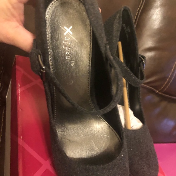 Suede type MARY Jane square heels - Picture 3 of 8